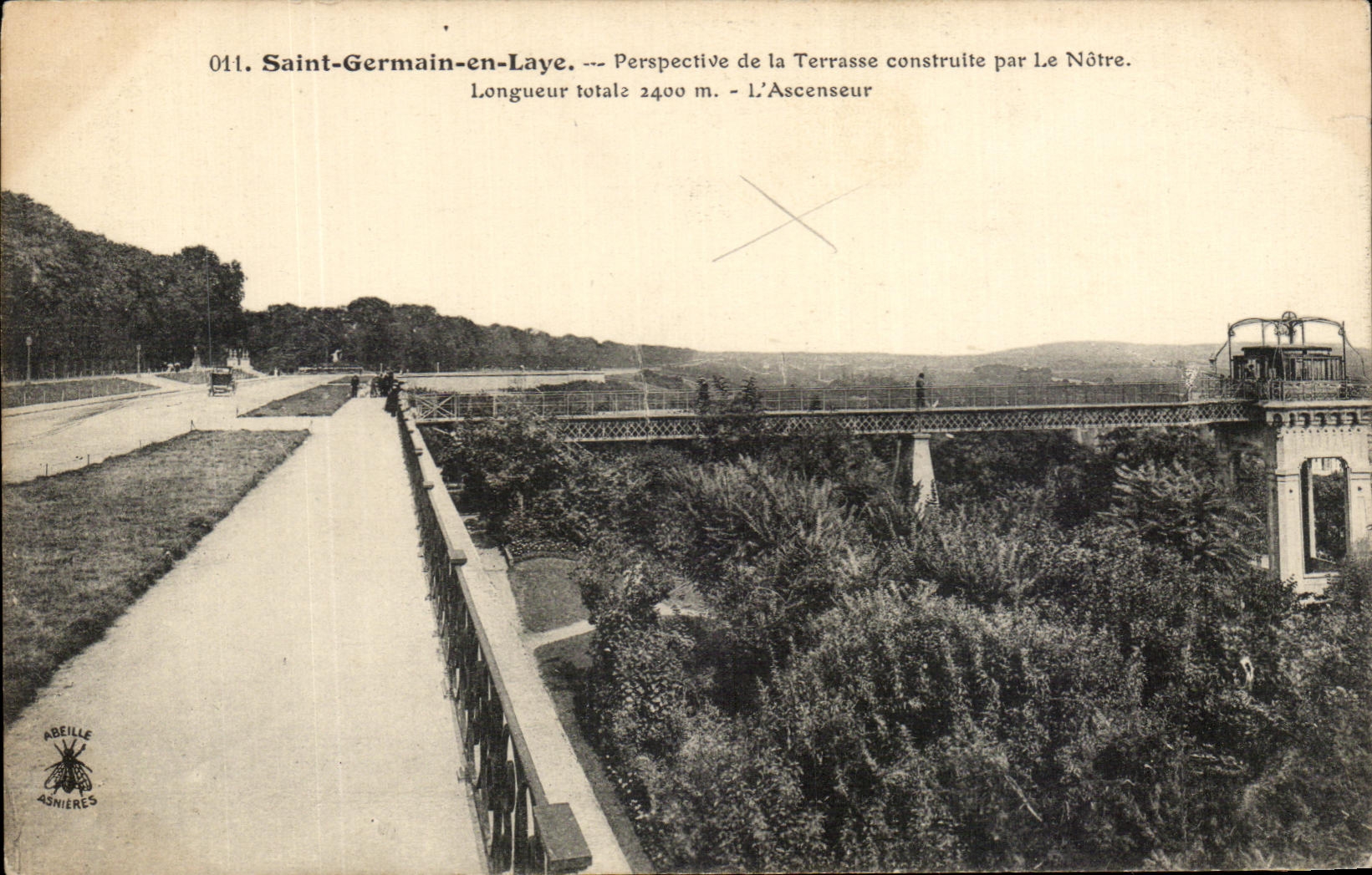 Saint-Germain-en-Laye — Perspective de la Terrasse construite par Le Nôtre — Abeille Asnières, n°011