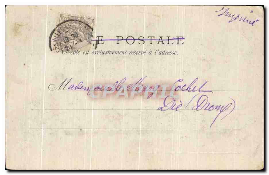 CPA Versailles Porte De l'Hopital militaire Rue Gambetta — Rückseite