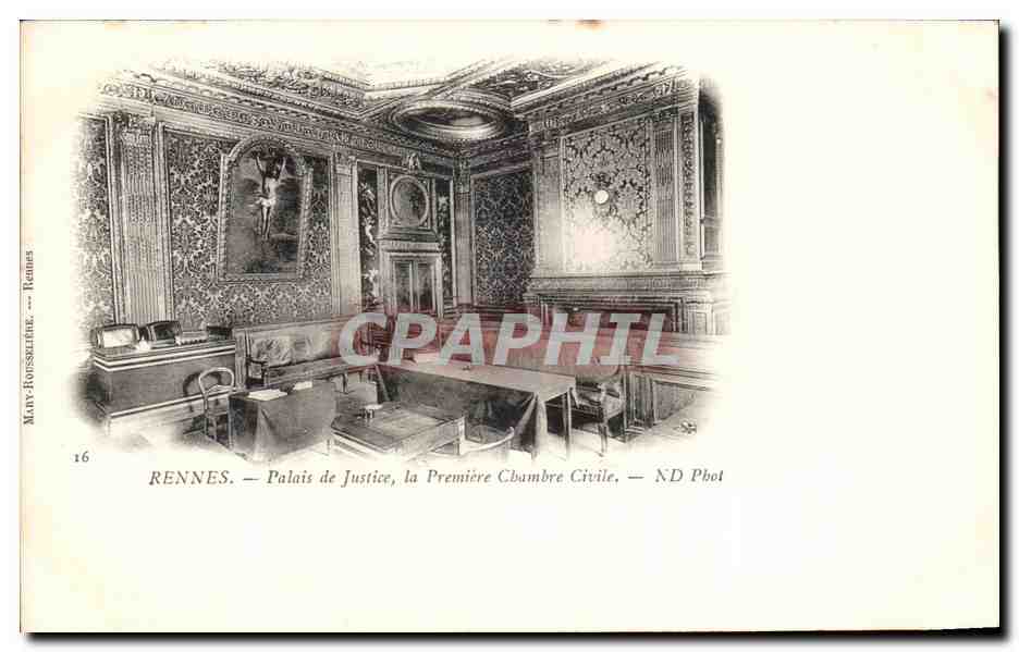 CPA Rennes Palais de Justice la Salle des Pas Perdus Chambre Civile