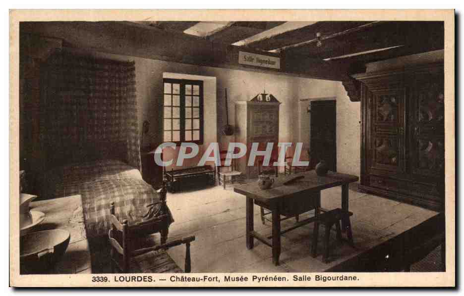 CPA Lourdes le Chateau Fort Musee Pyreneen Salle Bigourdane