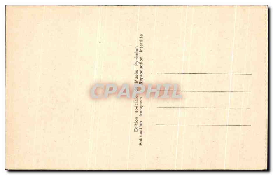 CPA Lourdes le Chateau Fort Musee Pyreneen Salle Bigourdane — Verso