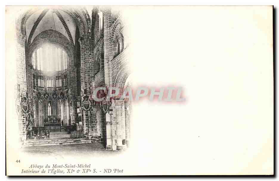 Intérieur de l'Église — Abbaye du Mont-Saint-Michel — ND Phot