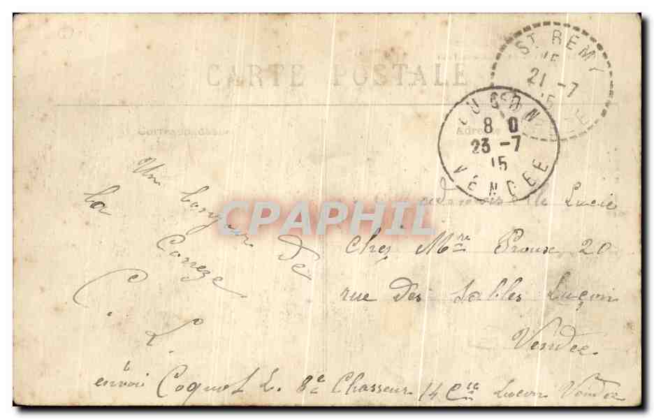 CPA La Correze Illustree Ussel Villa de Gramont Petit — Rückseite