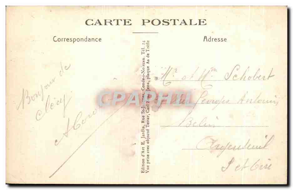 Clécy (Calvados) — Les rochers de la Cambronerie — Édition E. Jardin — Rückseite