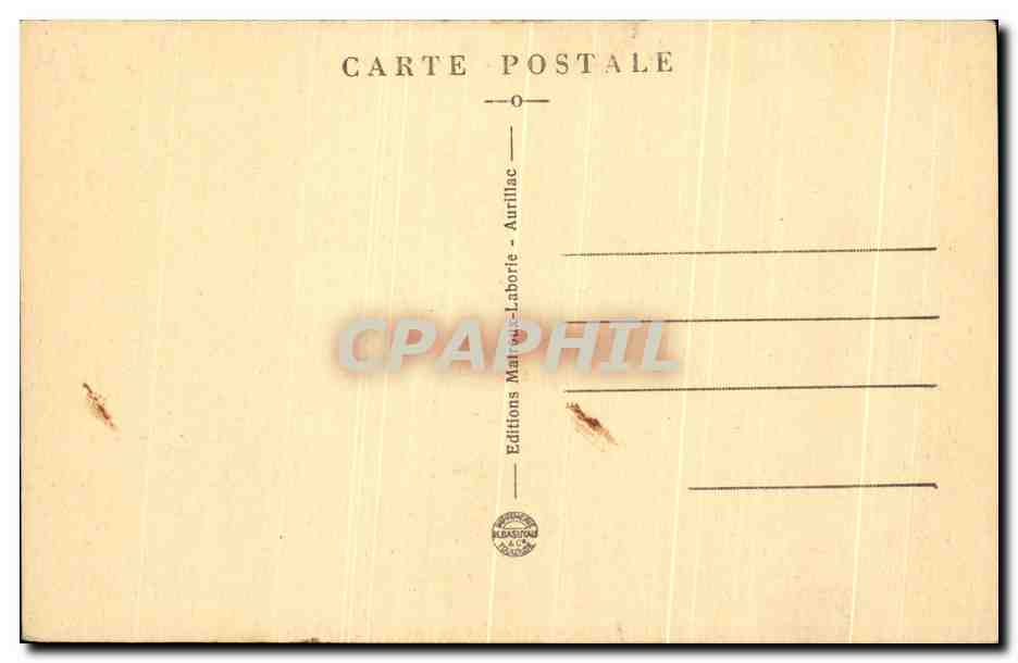CPA Le Cantal Pittoresque Vic Sur Cere L'Allee des Sources et Vic Sur Cere — Rückseite
