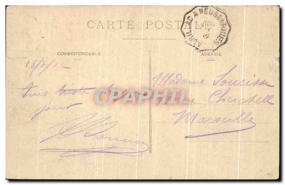 CPA L'Auvergne Cantal Cirque de Mandailles les trois Villages au Pied du Puy Mary Raymond — Rückseite