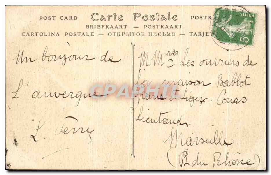 CPA Garabit Chemin de fer de Neussargues a Beziers Le Viaduc et la Valle de la Truyere — Rückseite