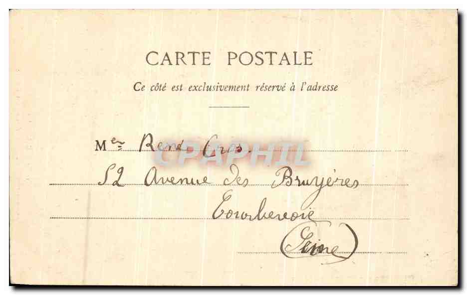 CPA Carcassonne Rue du Marche Clocher de l'Eglise Saint Vincent — Verso