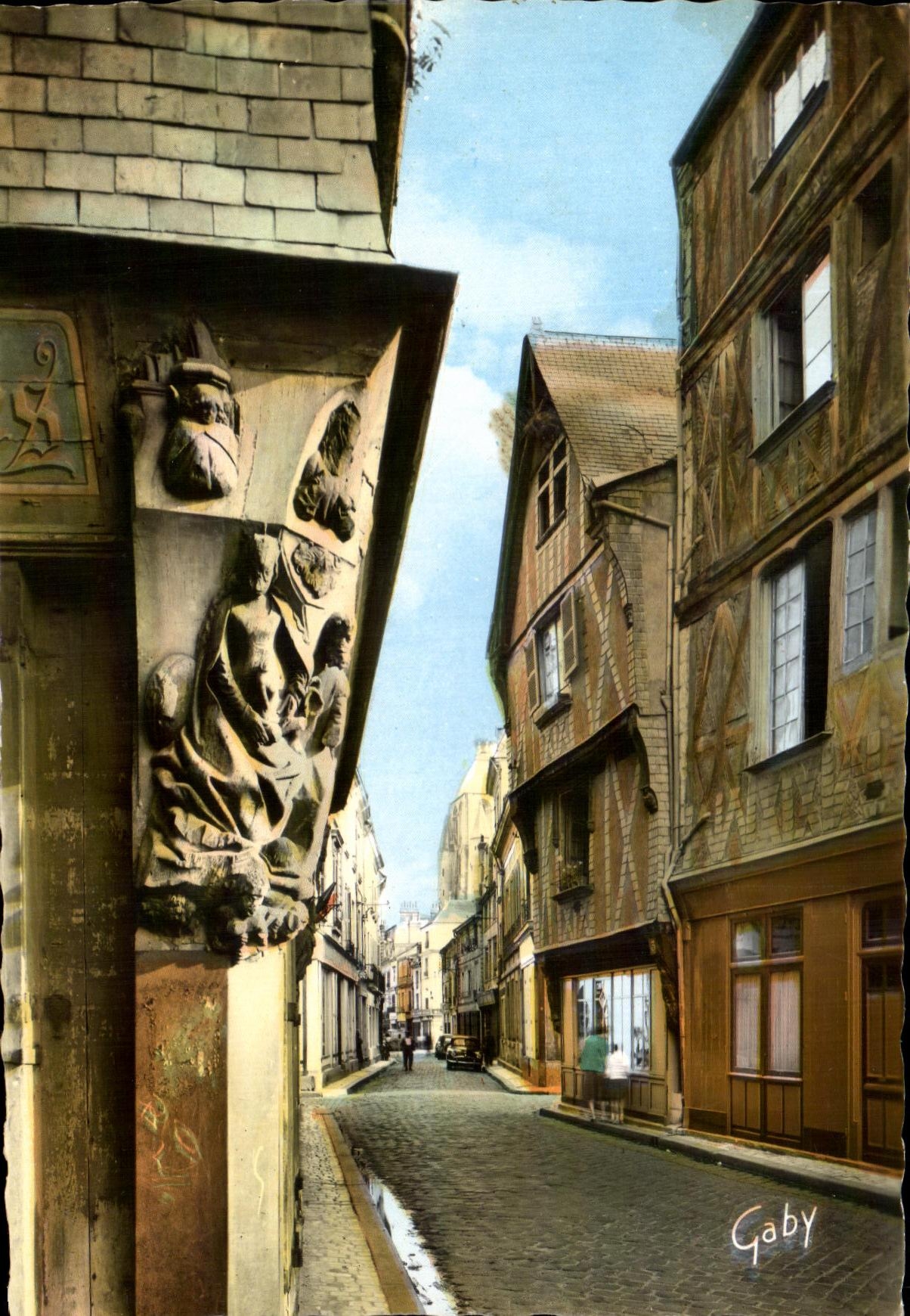 CPSM Tours Logis anciens de la rue du Change 