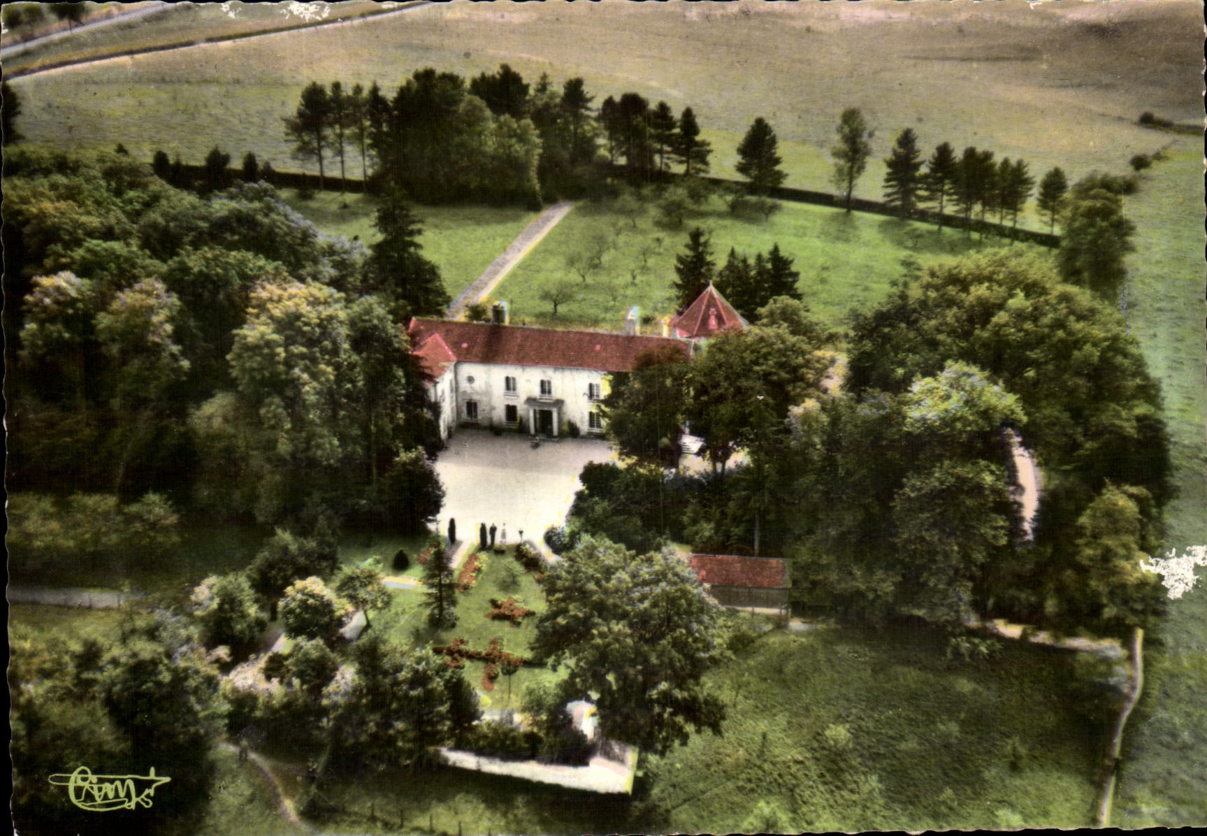 CPSM Colombey Les Deux Eglise Vue aerienne La Boisserie General de Gaulle