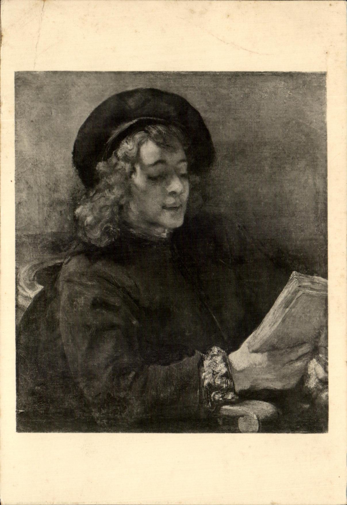 Titus Reading — Rembrandt van Rijn (1606-1669) — Publié par le Conseil des Arts du Royaume-Uni