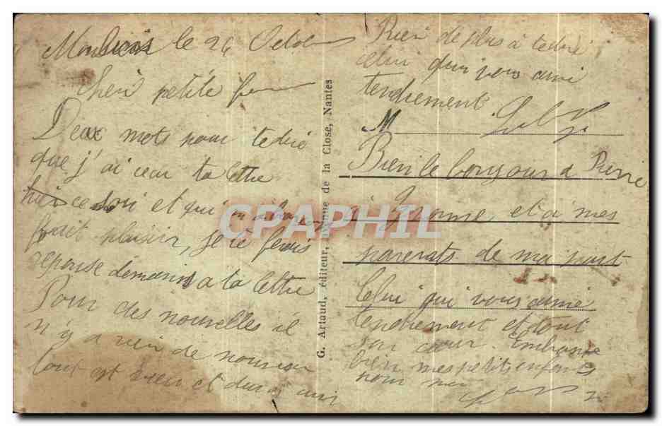 CPA Moulins Entree de la Rue d'Allier Place d'Allier Coiffeur — Rückseite