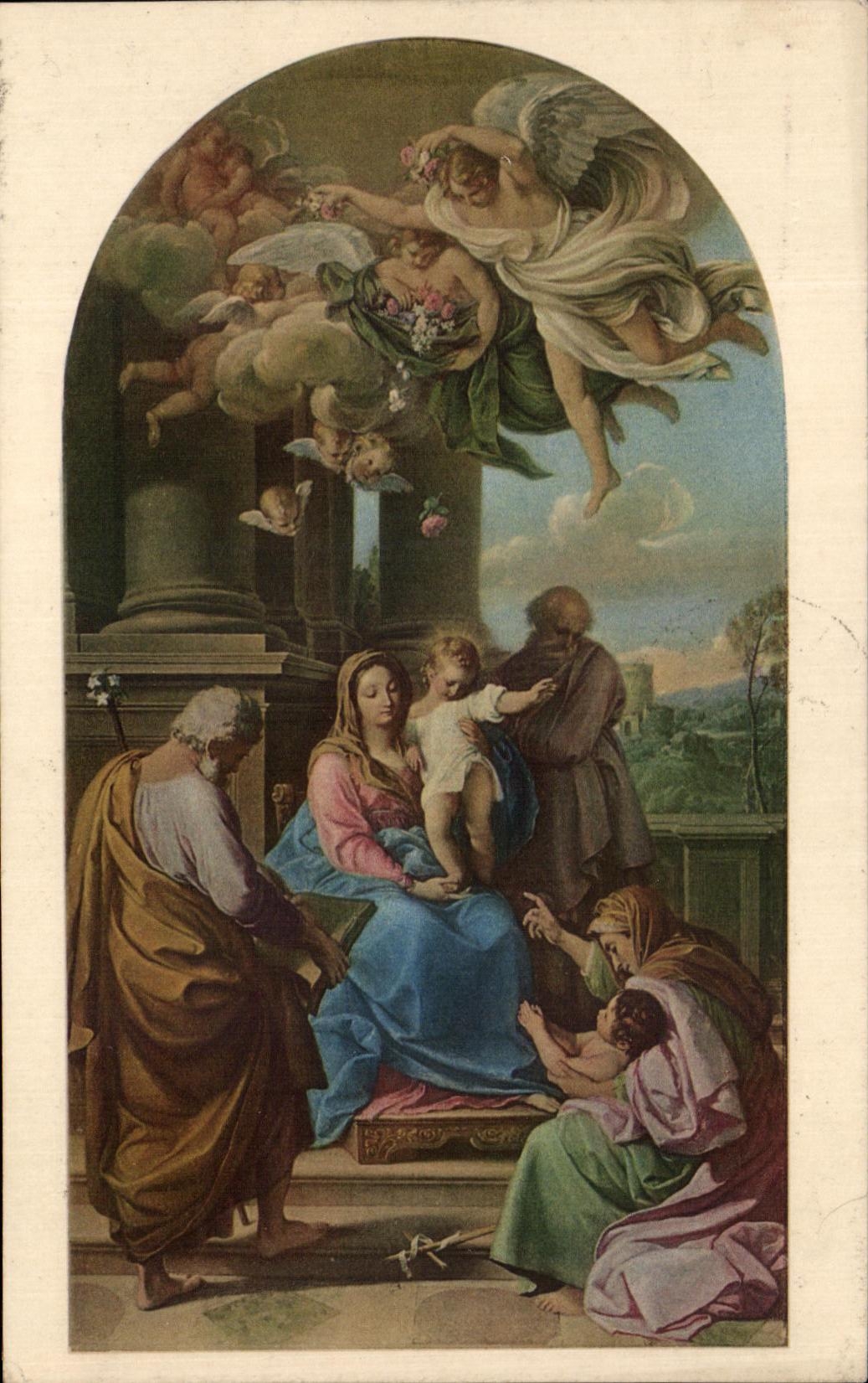 CPA Sacra Famiglia Pompeo Batoni 