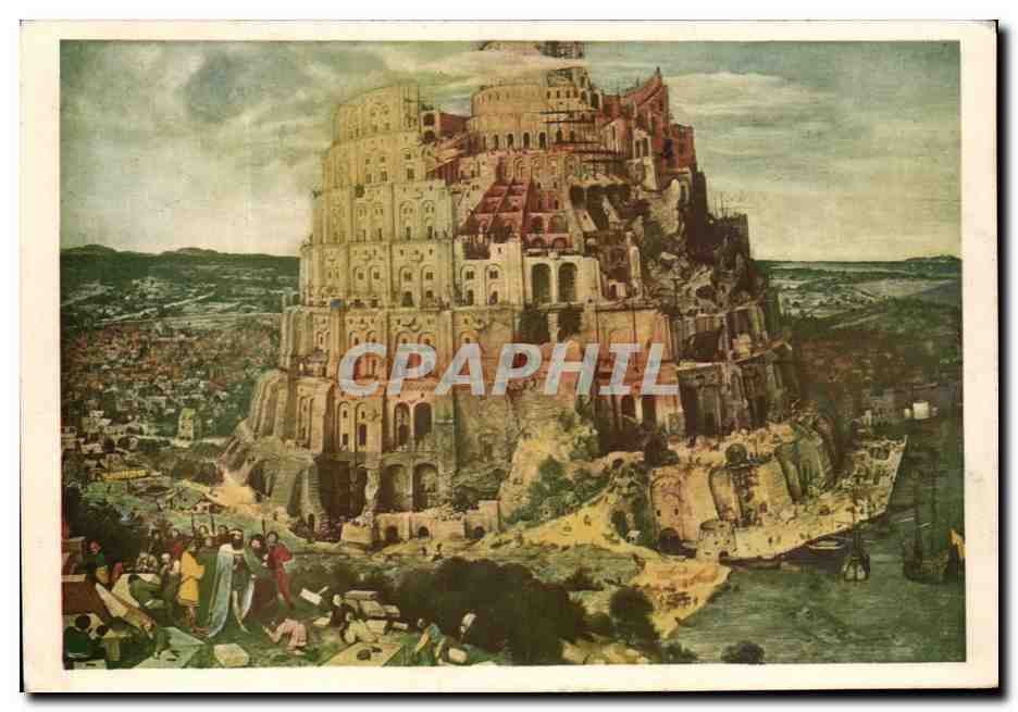 CPA La Torre De Babele Peter Brurgel Gemaldgalerie Vienna