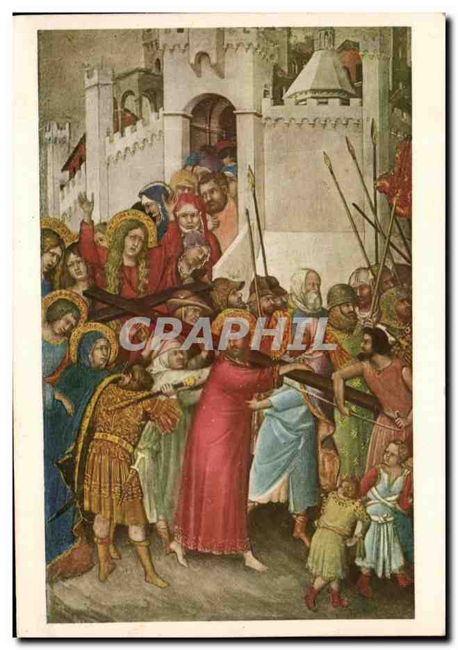 CPA Gesu Verso Il Calvario imone Martini Louvre Paris 