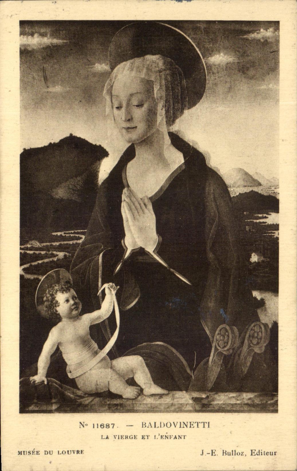 CPA Baldovinetti La Vierge Et L'Enfant musee du louvre Paris 