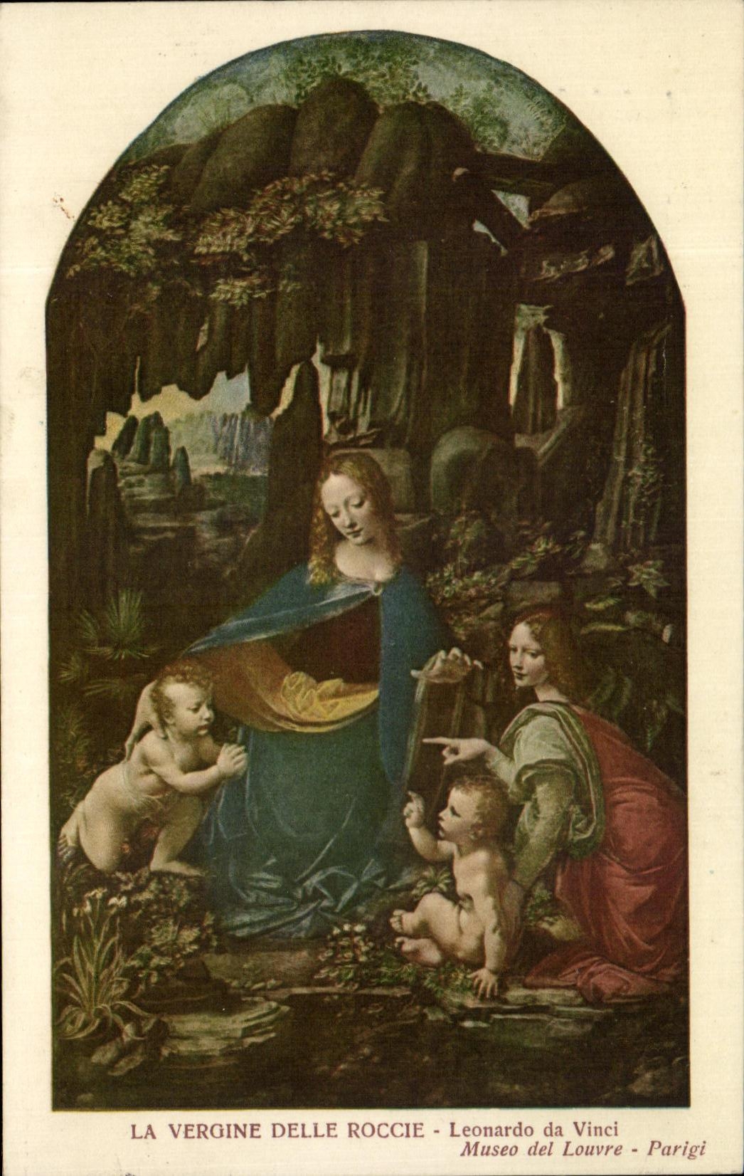 CPA La Vergine Delle Roccie Leonardo da Vinci Musee du Louvre Paris 