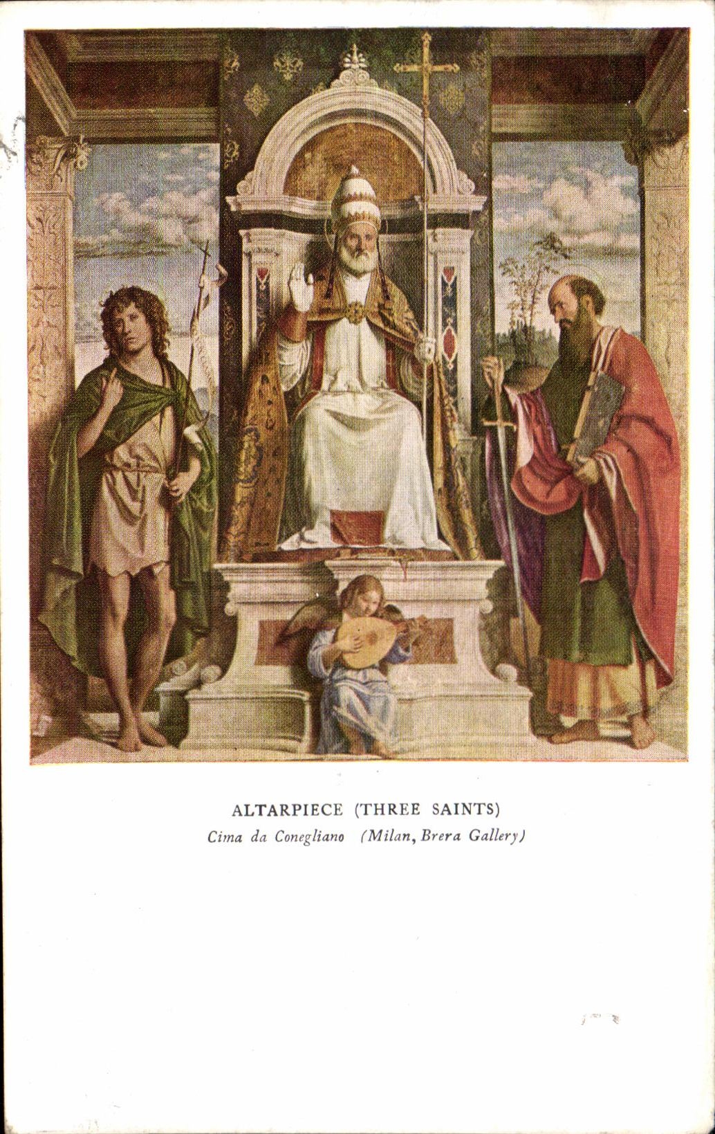 CPA Altarpiece Cima du Conegliano Milan Brera Gallery 