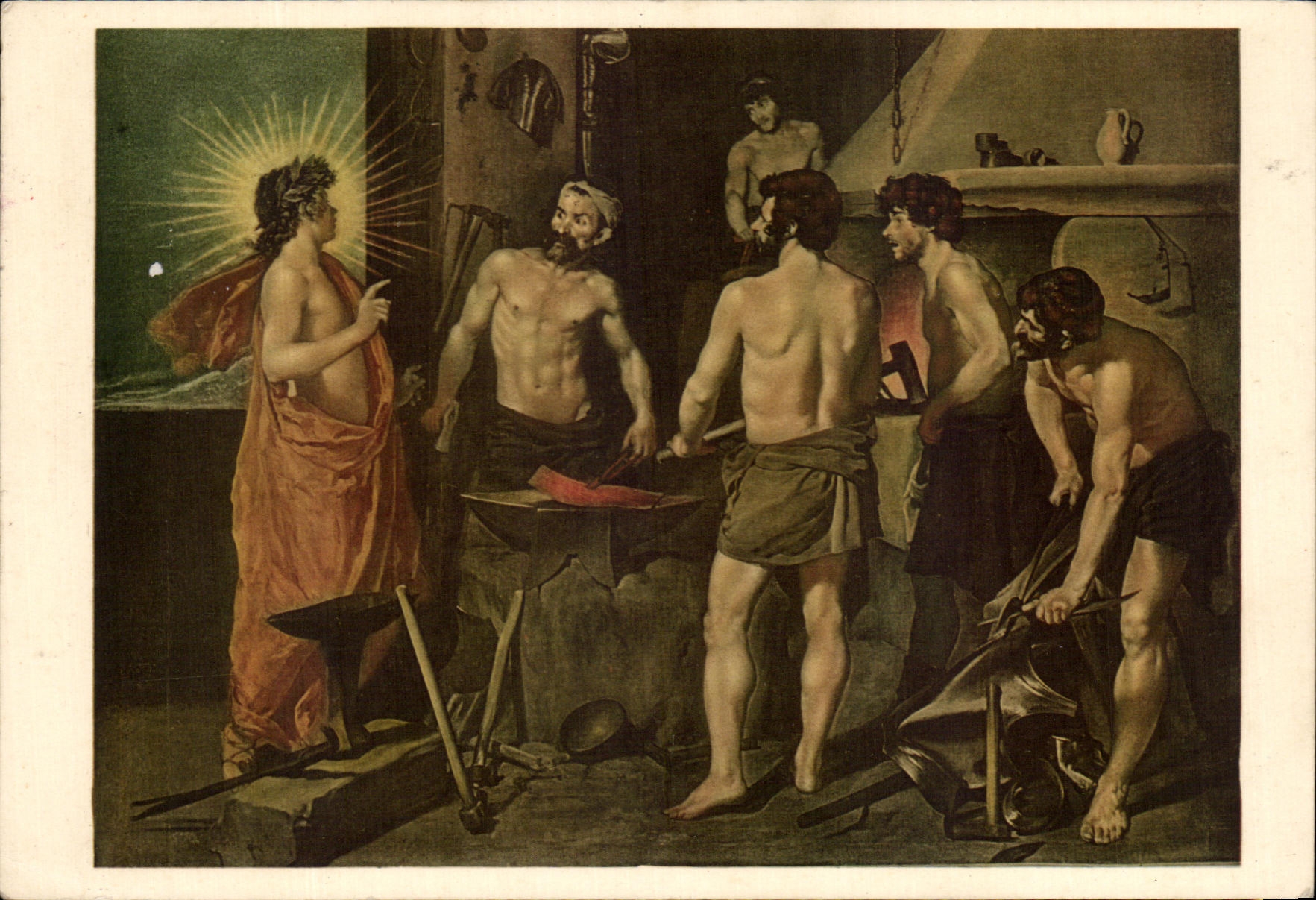CPA La Fucina Di Vulcano Velazquez Galeria del prado Madrid