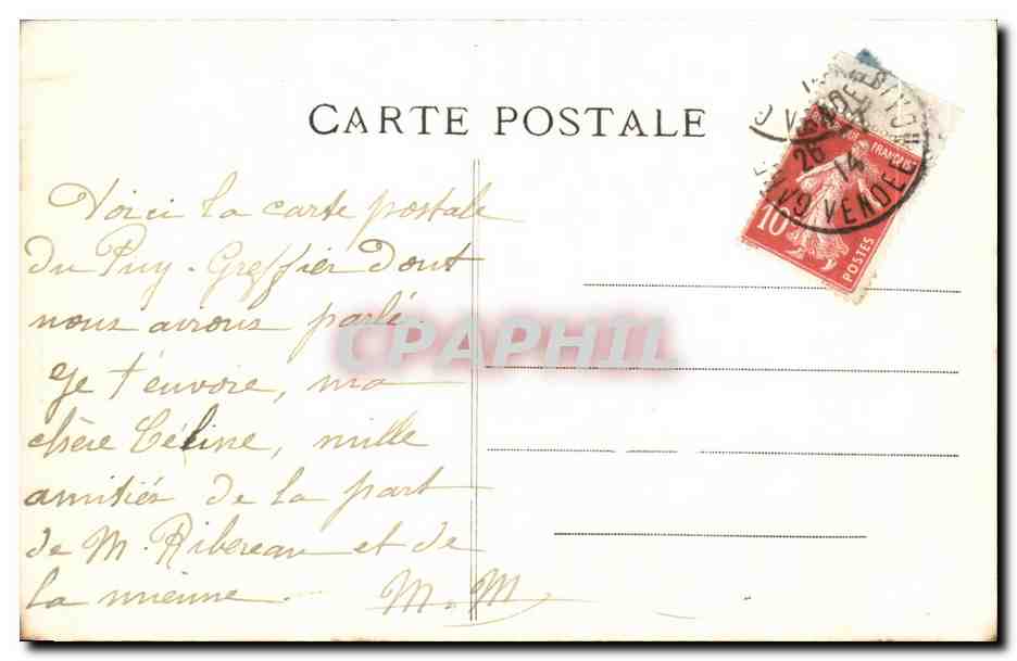 CPA St Fulgent Ruines Du Chateau Du Puy Greffier Ce Chateau Fut Habite — Back