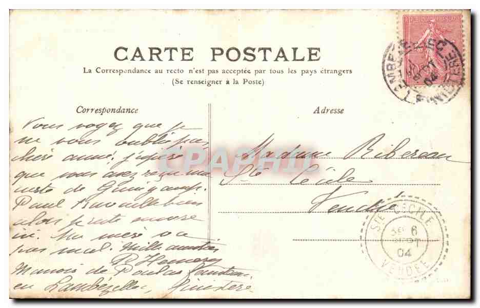 CPA Brest Entree du Chateau Soldats Militaria — Rückseite