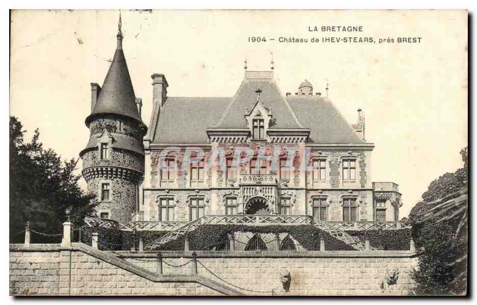 CPA La Bretagne Chateau de Ihev Stears Pres Brest