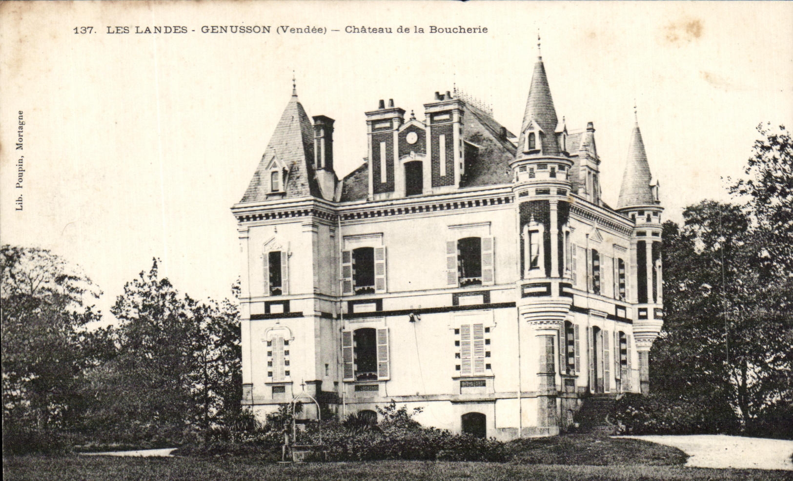 Les Landes - Genusson (Vendée) — Château de la Boucherie — Lib. Poupin, Mortagne