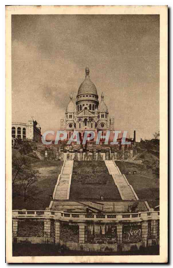 CPA Paris La basilique du Sacre Coeur Montmartre