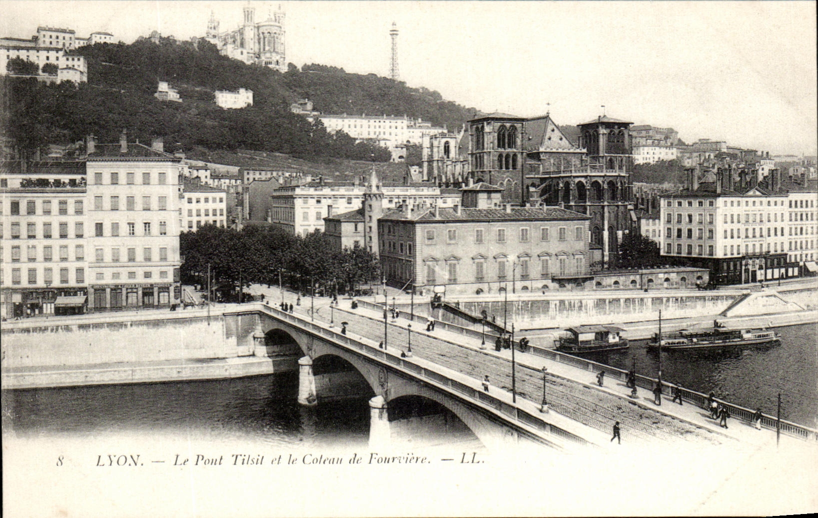 CPA Lyon Le Pont Tilsit et le Coteau de Fourviere