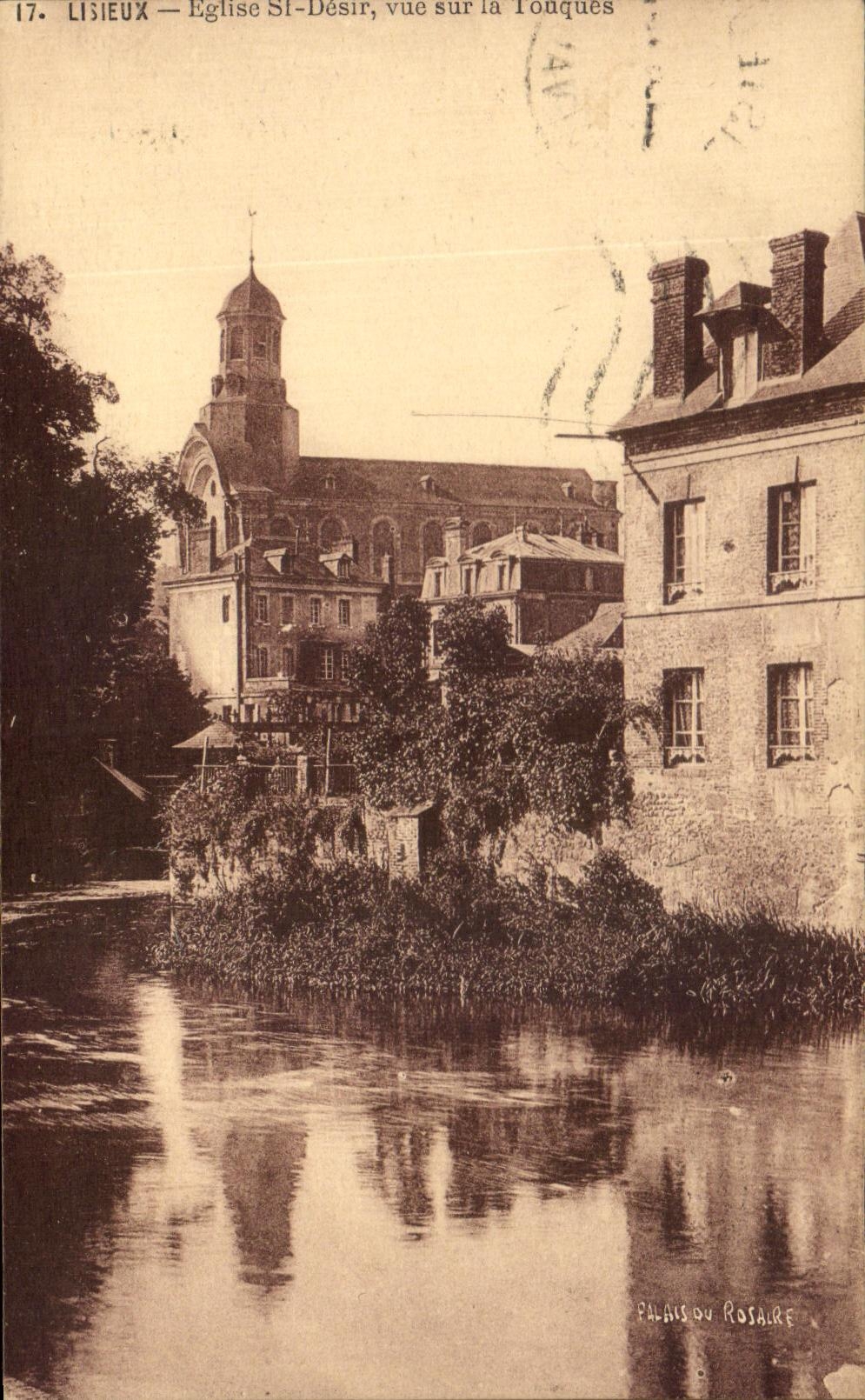 Lisieux — Église St-Désir, vue sur la Tonques — Palais du Rosaire