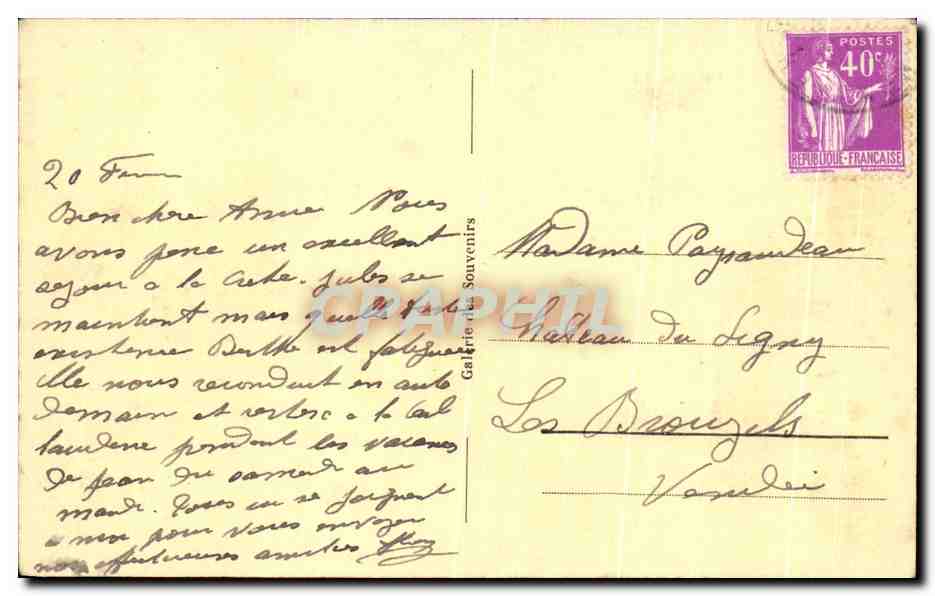 CPA Royan Foncillon vu de la Jetee — Back