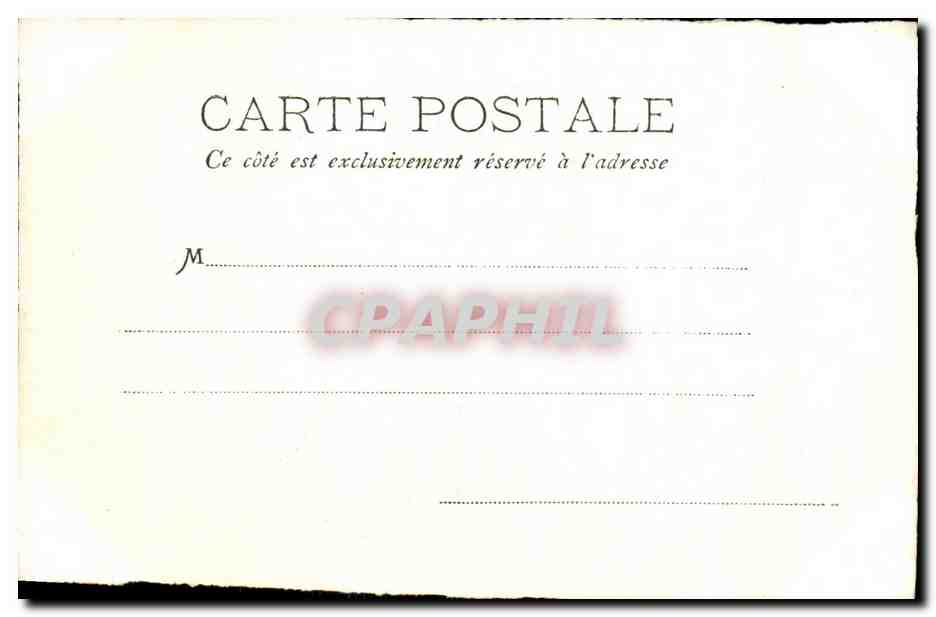 CPA Biarritz Les Rochers — Verso