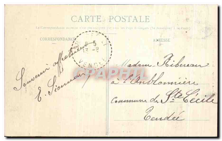 CPA Brarritz Pittoresque Le Roche De La Vierge  — Rückseite