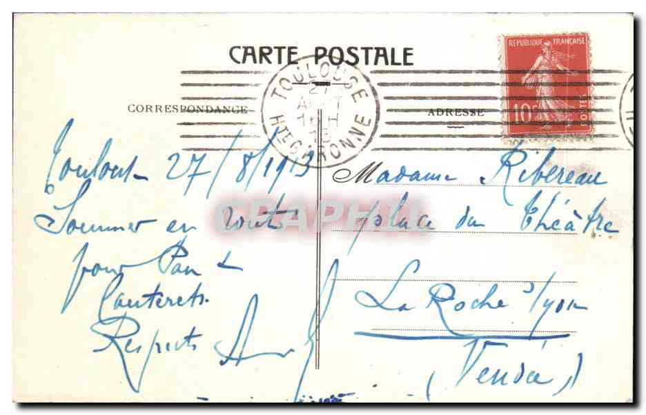 CPA Toulouse Le Jardin Du Musee — Verso