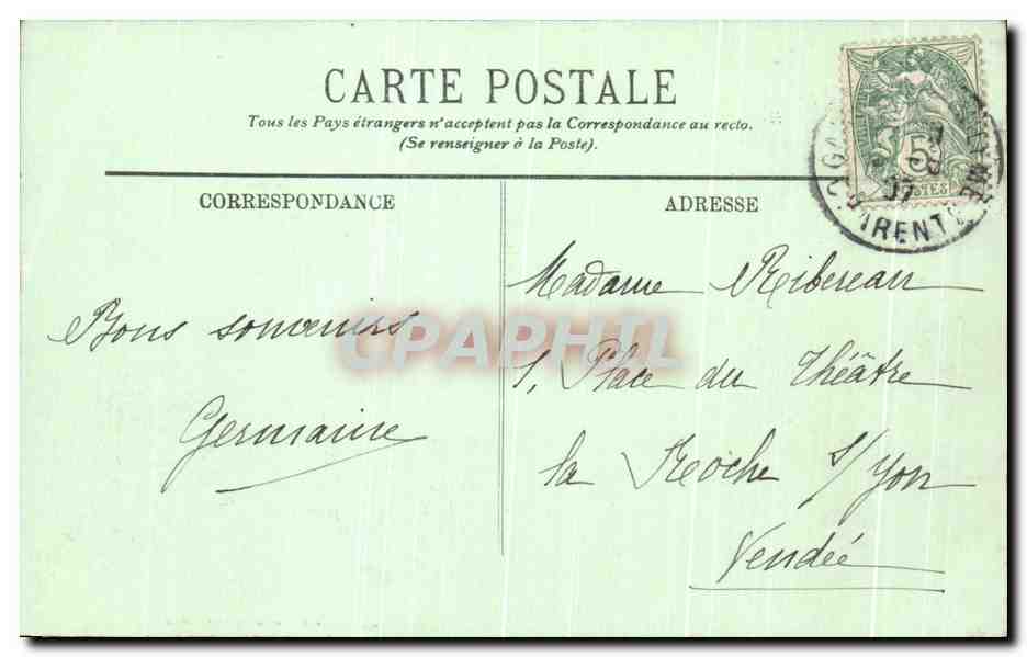 CPA Angouleme L'Hotel De Ville a la Tricotese — Rückseite