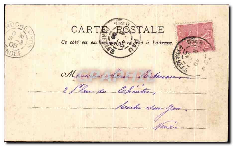 CPA Les Pyrenees Environs De Pau L'Eglise De Morlaas — Rückseite