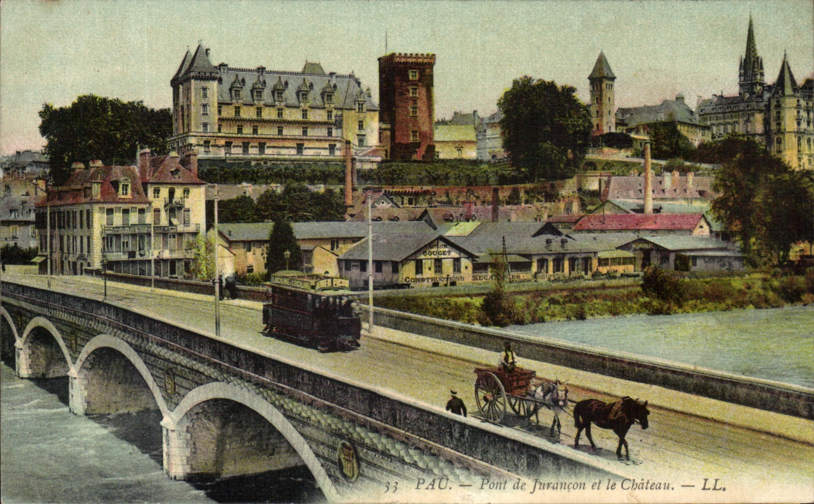 CPA Pau Pont De Jurancon Et Le Chateau