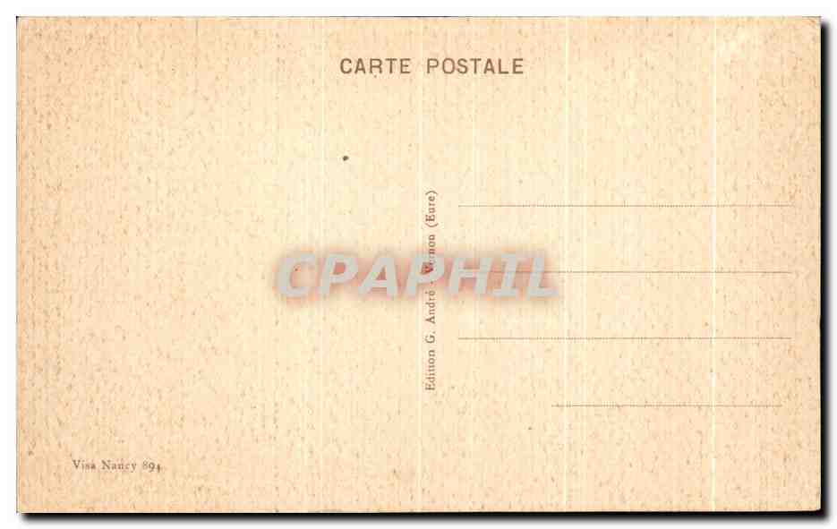 CPA Vernon Notre Dame et Vieille Maison — Rückseite