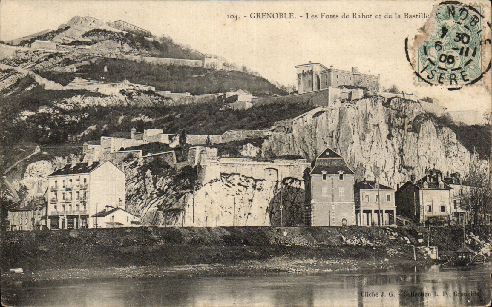 Grenoble - Les Forts de Rabot et de la Bastille — Cliché J. G., Collection L. P., Grenoble