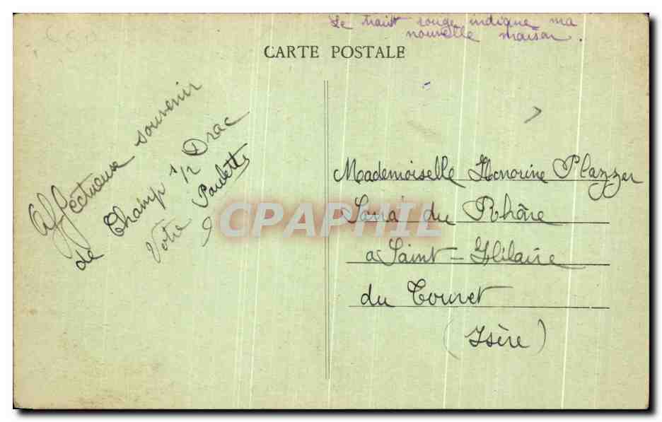 Champ-sur-Drac (Isère) — Vue générale et la vallée du Drac — éditeur non identifié — Rückseite