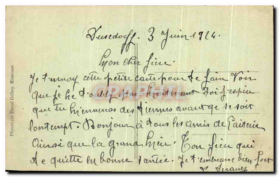 CPA Dusseldore Service Telegraphique De l'Armee Militaria  — Rückseite