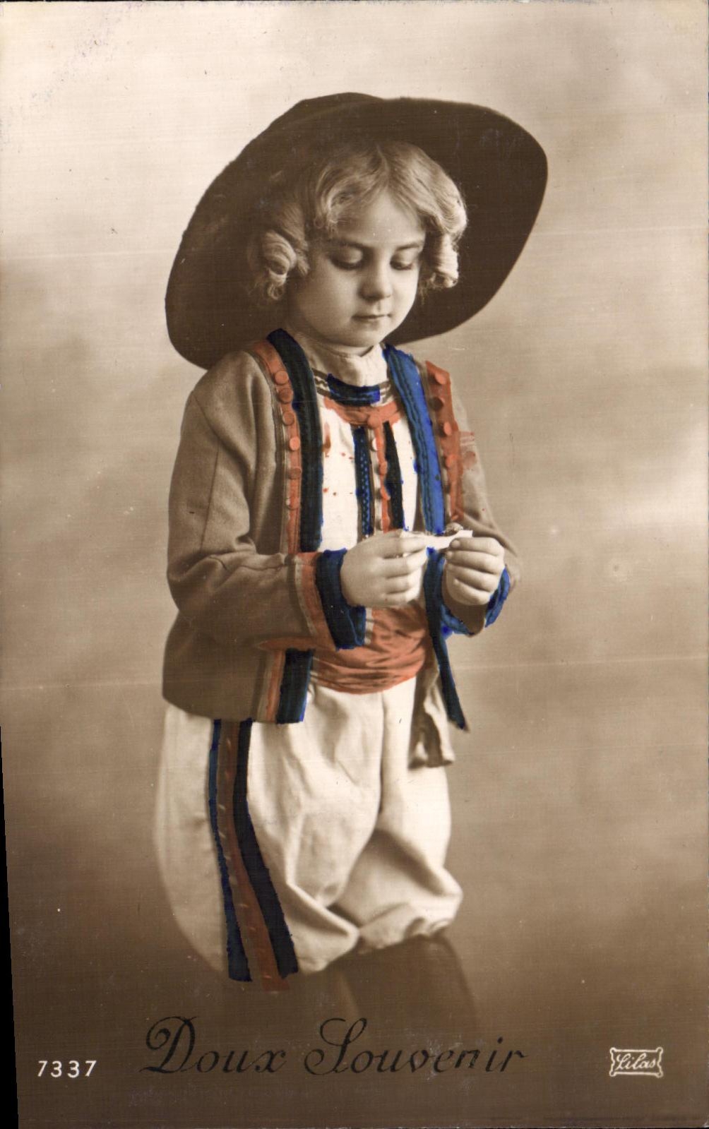 CPA Doux Souvenir Fantaisie Enfant Breton 