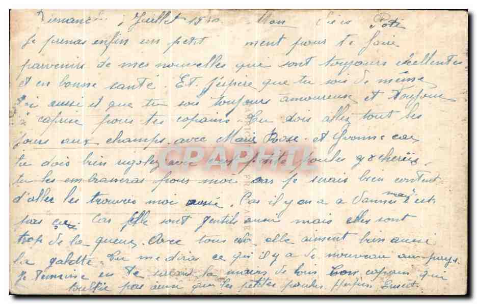 CPA Fantaisie Femme Tank Char d'assaut Militaria — Rückseite