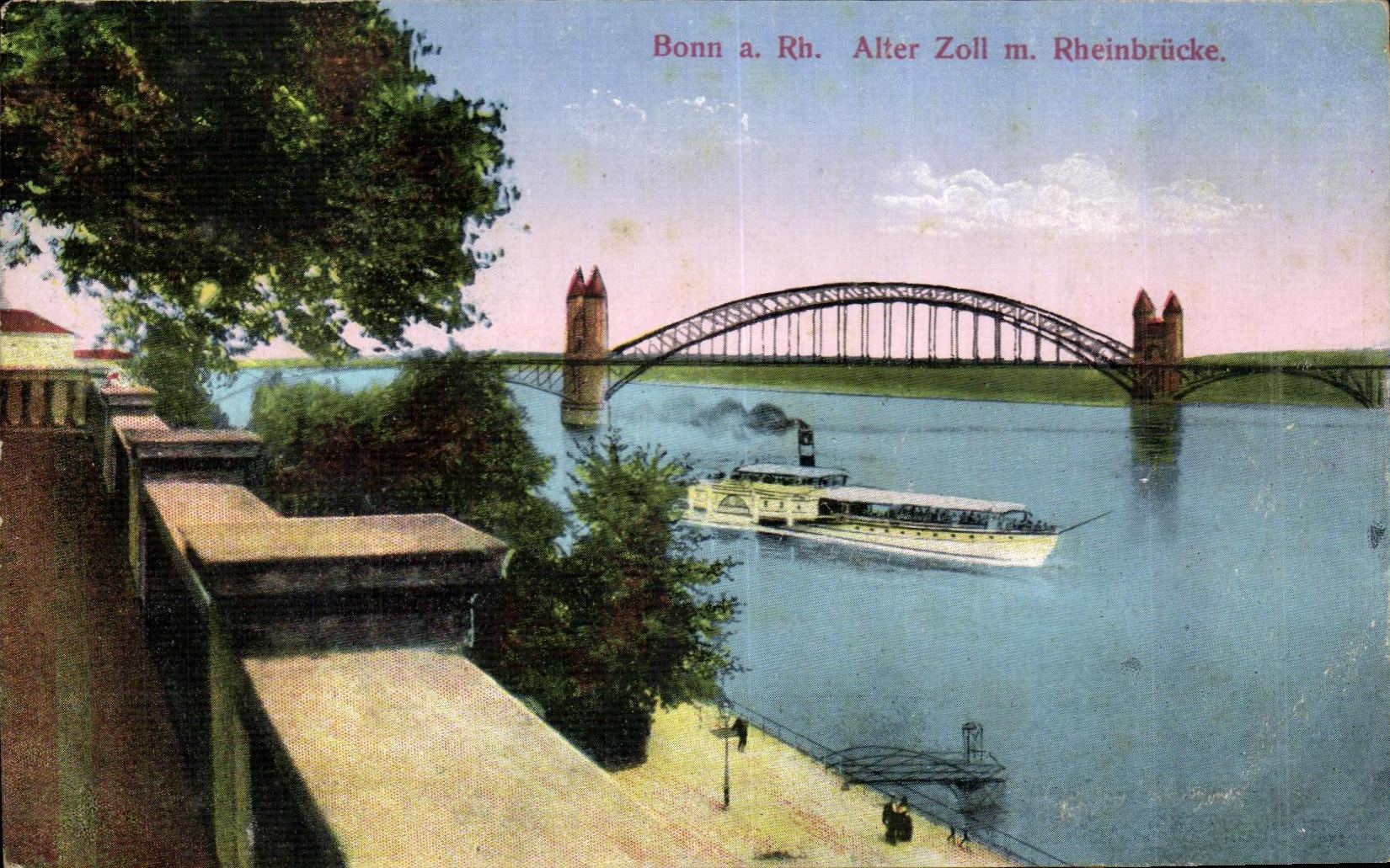 CPA Bonn a Rh Alter Zoll m Rheinbrucke