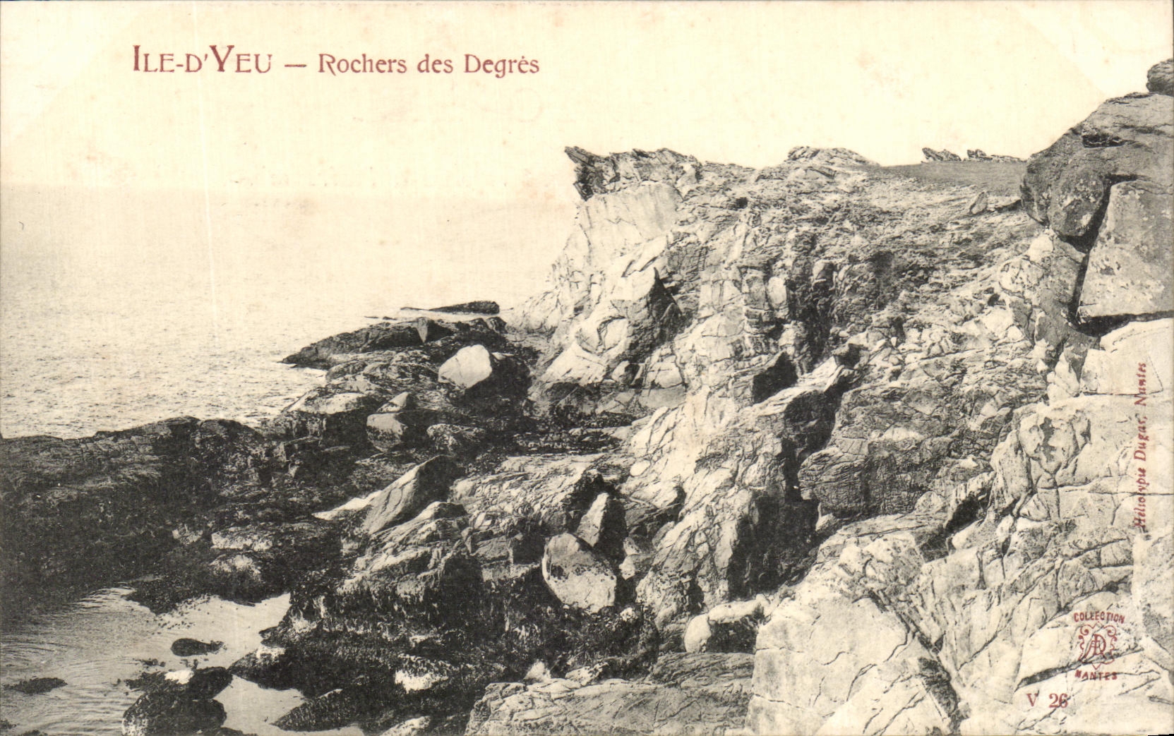 CPA Ile D'Yeu Rochers Des Degres