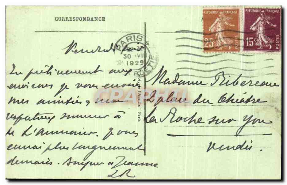 CPA Nanterre Le Puits De Sainte Genevieve — Rückseite