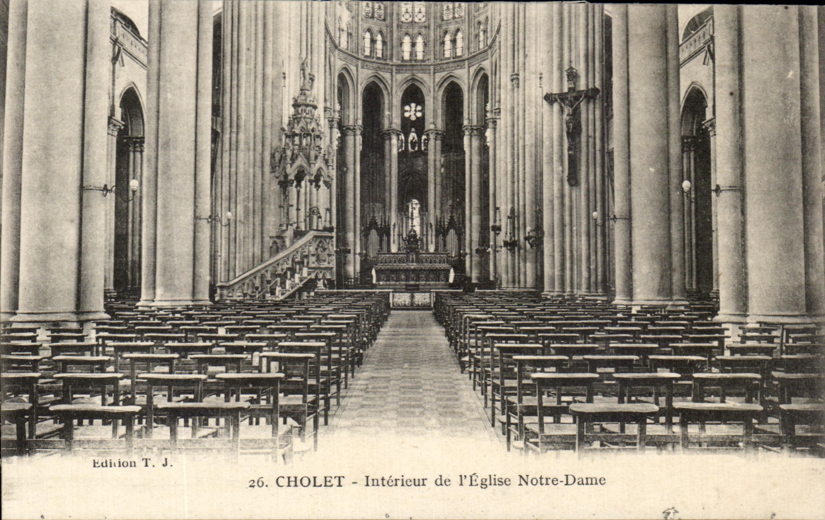 CPA Cholet Interieur De l'Eglise Notre Dame Orgue