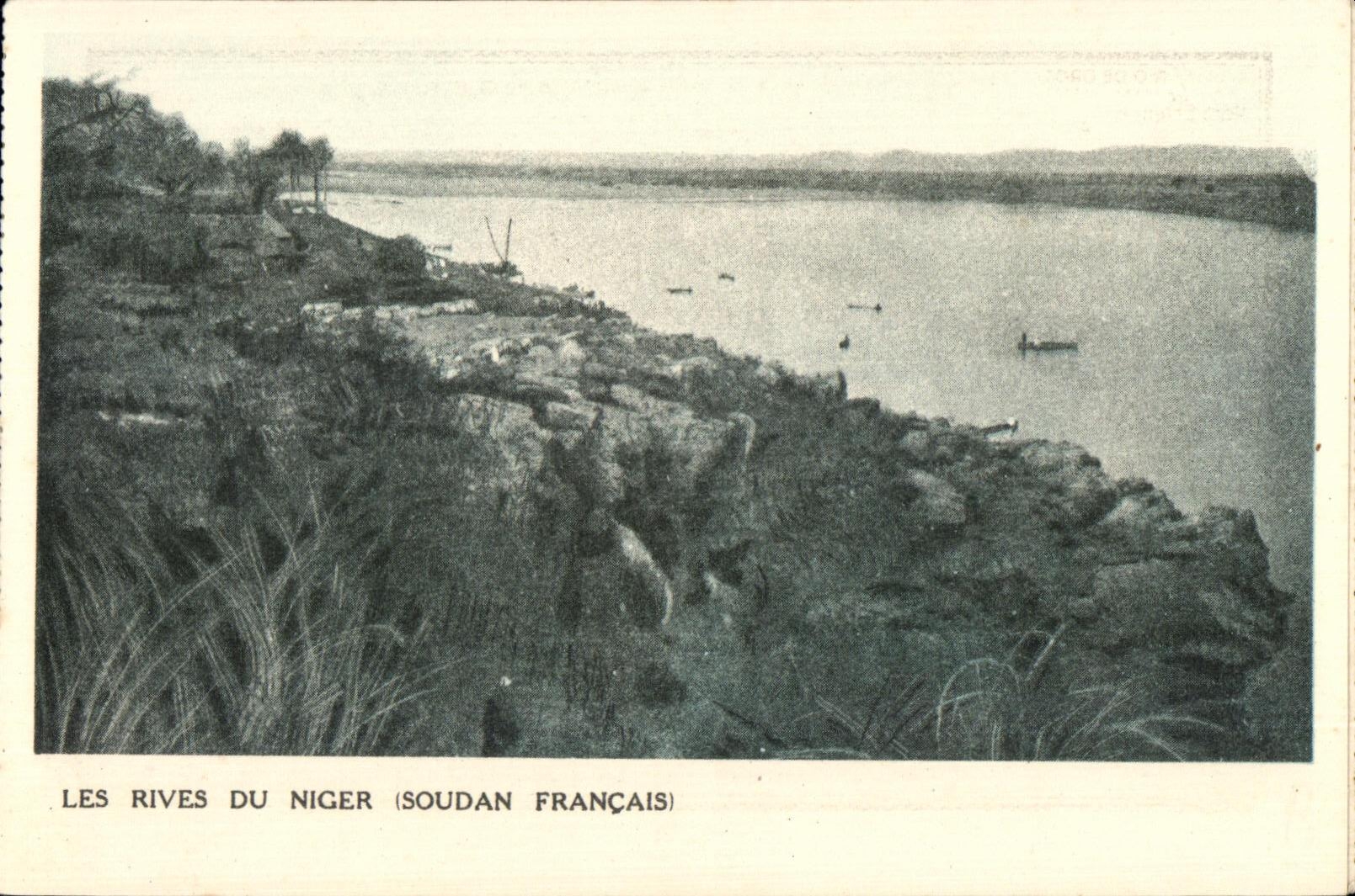 CARTE En 2 Volets CPA Les Rives Du Niger Soudan Francais