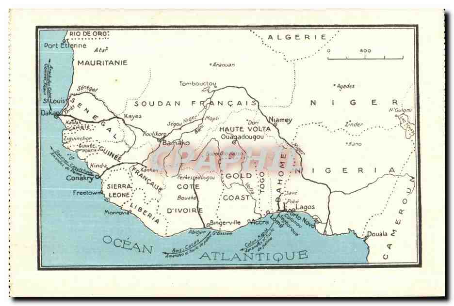 CARTE En 2 Volets CPA Les Rives Du Niger Soudan Francais — Rückseite