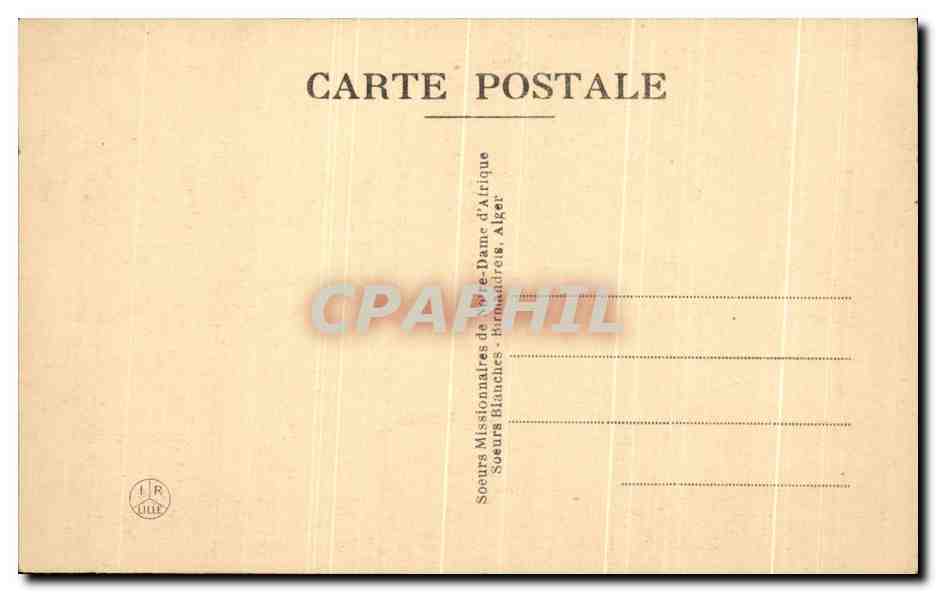 CPA Soudan Francais Chez les pecheurs Somonos Missions d'Afrique Soeurs blanches du cardinal Lavigerie  — Rückseite